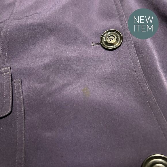 Gallery Women’s Hooded Jacket Coat – Size XL – Purple – Button Front – Pockets - Picture 5 of 6